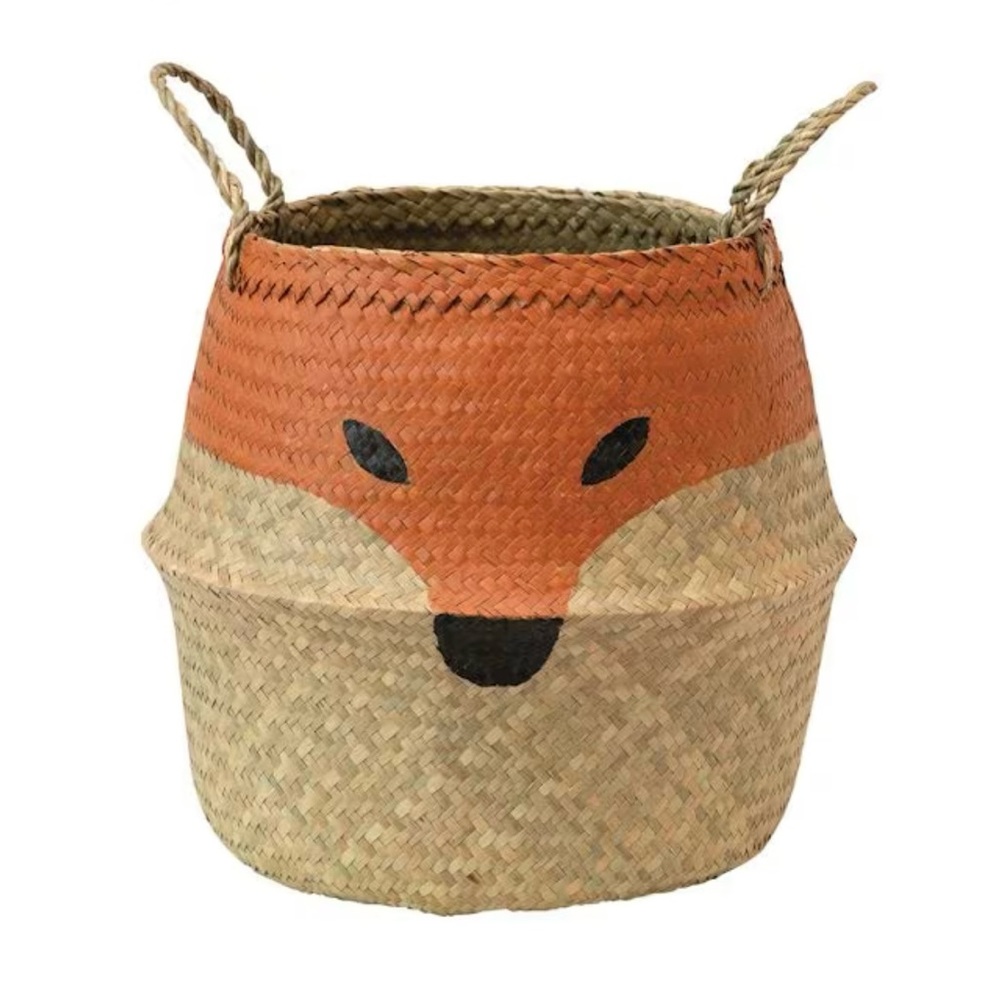 Seagrass Fox Basket Creative Co-Op NWT $15.00